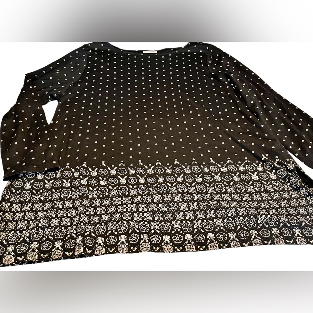 J. Jill Black and White Tunic Size XL - Picture 8 of 9
